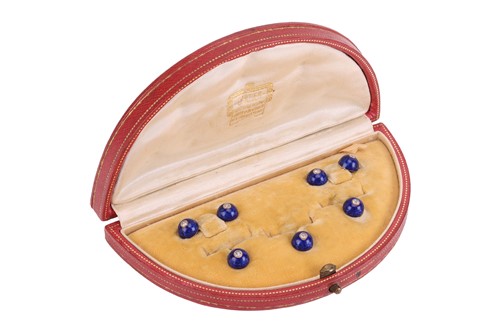 Lot 64 - Cartier - A gentlemen's cased dress set, circa...