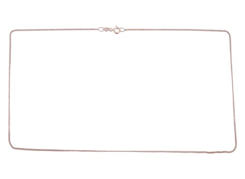 Lot 62 - A fine curb link necklace in 18ct white gold,...