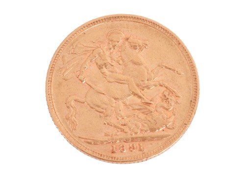 Lot 178 - An 1891 Queen Victoria Full Sovereign,...