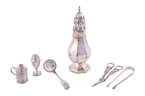 Lot 215 - A small aggregate of silver items; to include...