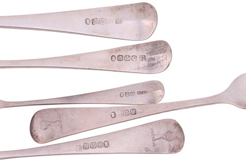 Lot A George III silver Old English pattern part...