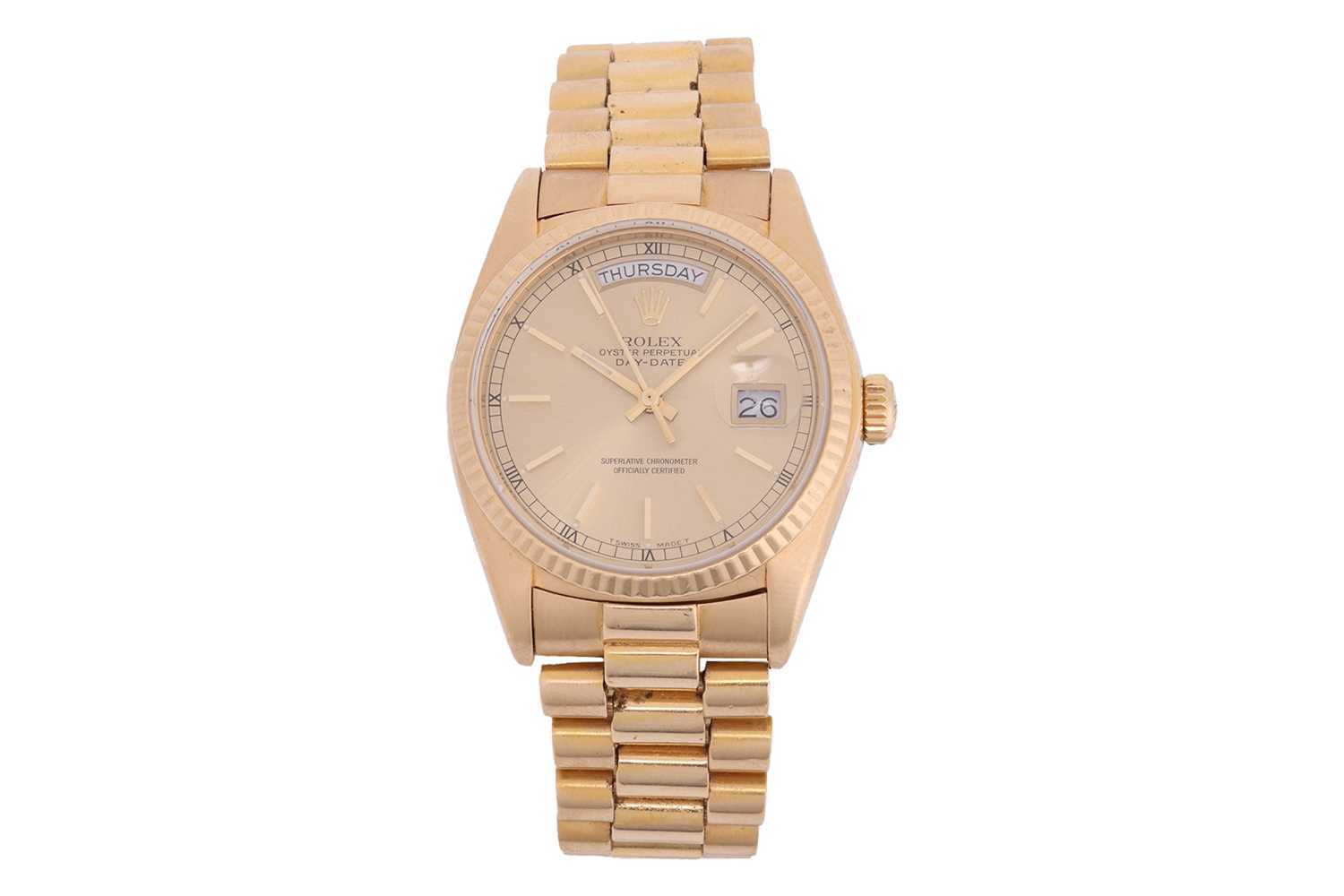 Lot Rolex – 18ct Gold Day-Date Reference: 18038...