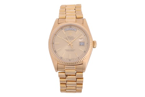 Lot Rolex – 18ct Gold Day-Date Reference: 18038...
