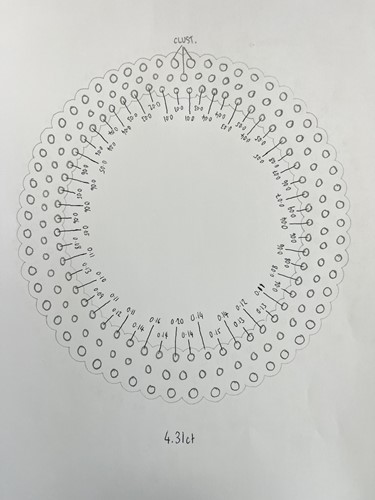Lot A multicoloured diamond-set three row necklace,...