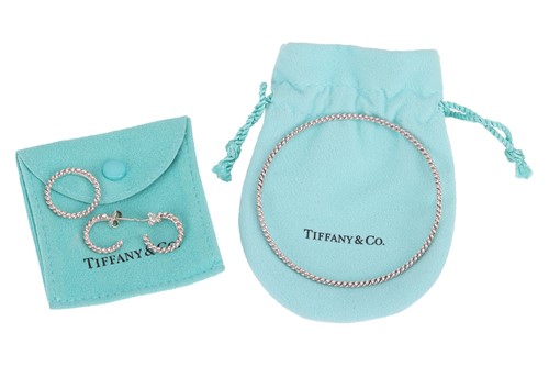 Lot 135 - Tiffany & Co - A Twisted Rope Bangle, Ring &...