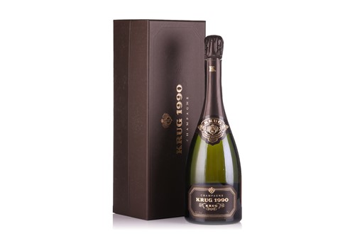 Lot Six bottles of 1990 Krug Champagne, 75cl, each...