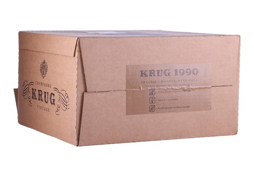 Lot Six bottles of 1990 Krug Champagne, 75cl, each...