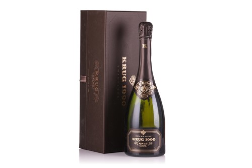 Lot Six bottles of 1990 Krug Champagne, 75cl, each...