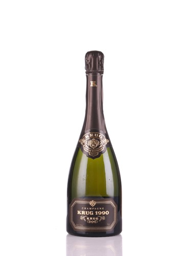 Lot Six bottles of 1990 Krug Champagne, 75cl, each...