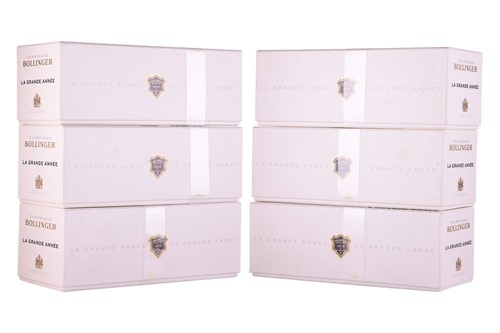 Lot Six bottles of Bollinger La Grande Annee 2000,...
