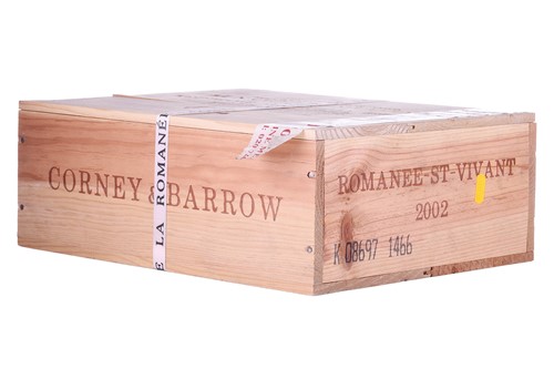 Lot Three bottles of 2002 Romanee St Vivant...