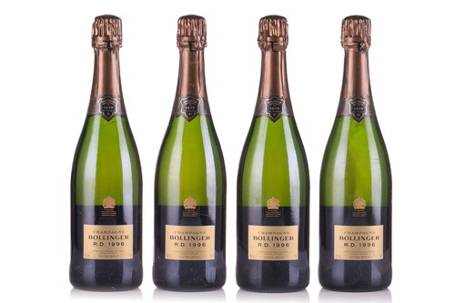 Lot 295 - Four bottles of Bollinger R.D. 1996 Champagne,...