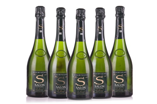 Lot 323 - Four bottles of 1996 Salon le Mesnil Champagne,...