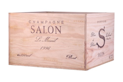 Lot 323 - Four bottles of 1996 Salon le Mesnil Champagne,...