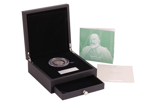 Lot 196 - King Edward VII 2022 UK 10oz silver proof coin,...