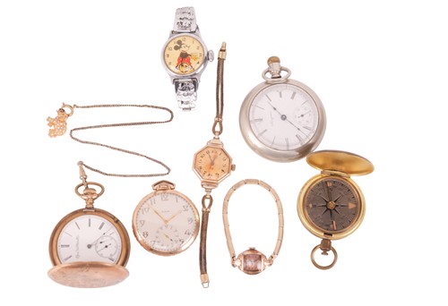 Lot 165 - A group of watches and pocket watches, to...