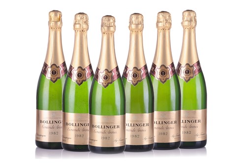 Lot 324 - Six bottles of 1982 Bollinger Grande Annee...