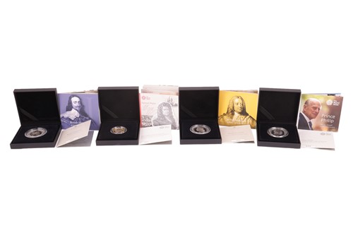 Lot 193 - A group of four proof coins, to include: A...