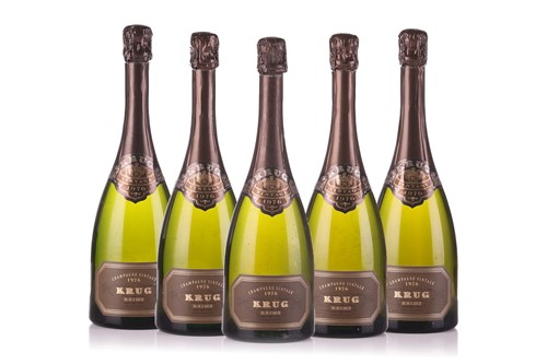 Lot 297 - Five bottles of 1976 Krug Vintage Champagne,...