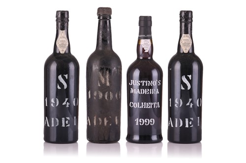 Lot 234 - Two bottles of 1940 Sercial Madeira, together...