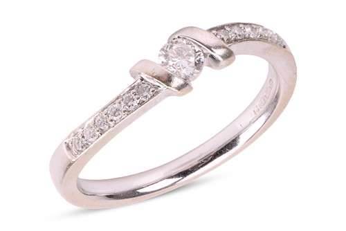 Lot 165 - A diamond-set ring, featuring a tension-set...