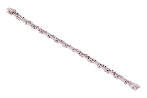 Lot 189 - A diamond-set bracelet, comprising two rows of...