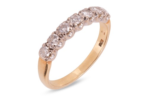 Lot 156 - A diamond-set half eternity ring, featuring...