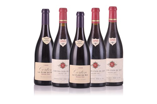 Lot 199 - Three bottles of 2001 Corton-Clos du Roi Grand...