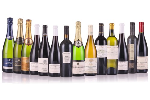 Lot 219 - Fourteen bottles of assorted wine and...