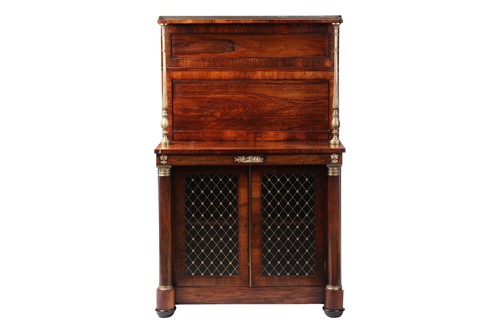 Lot 22 - A Regency rosewood chiffonier, possibly Irish,...