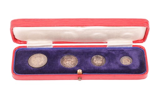 Lot 192 - A cased set of 1937 George VI Maundy Money.