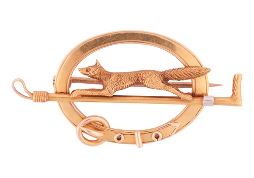 Lot 35 - An Edwardian fox hunting brooch, featuring a...