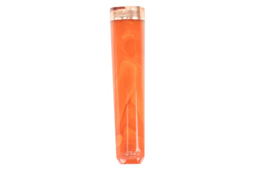Lot 201 - A reconstituted amber cheroot holder, the...