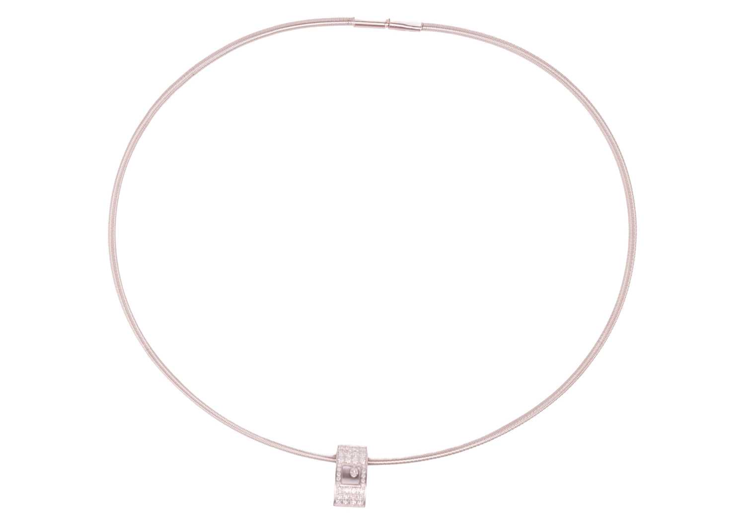 Lot 213 - Chopard - A diamond-set necklace featuring a...