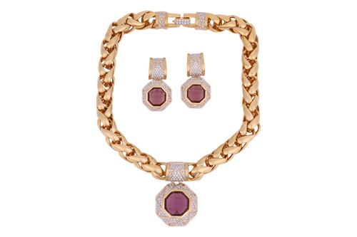 Lot 148 - Swarovski - A necklace and matching earring...