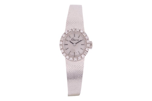 Lot 230 - Itron – 14ct White Gold Diamond-Set Dress...