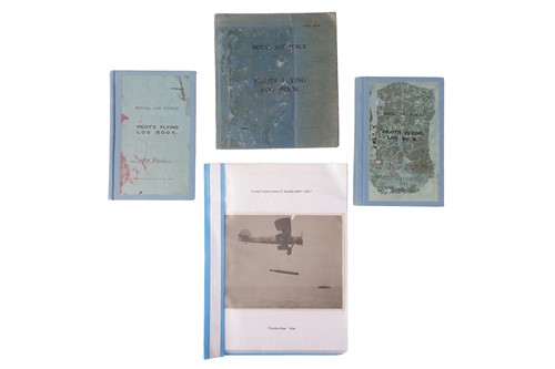 Lot 184 - Three Log books for Group Captain James E....