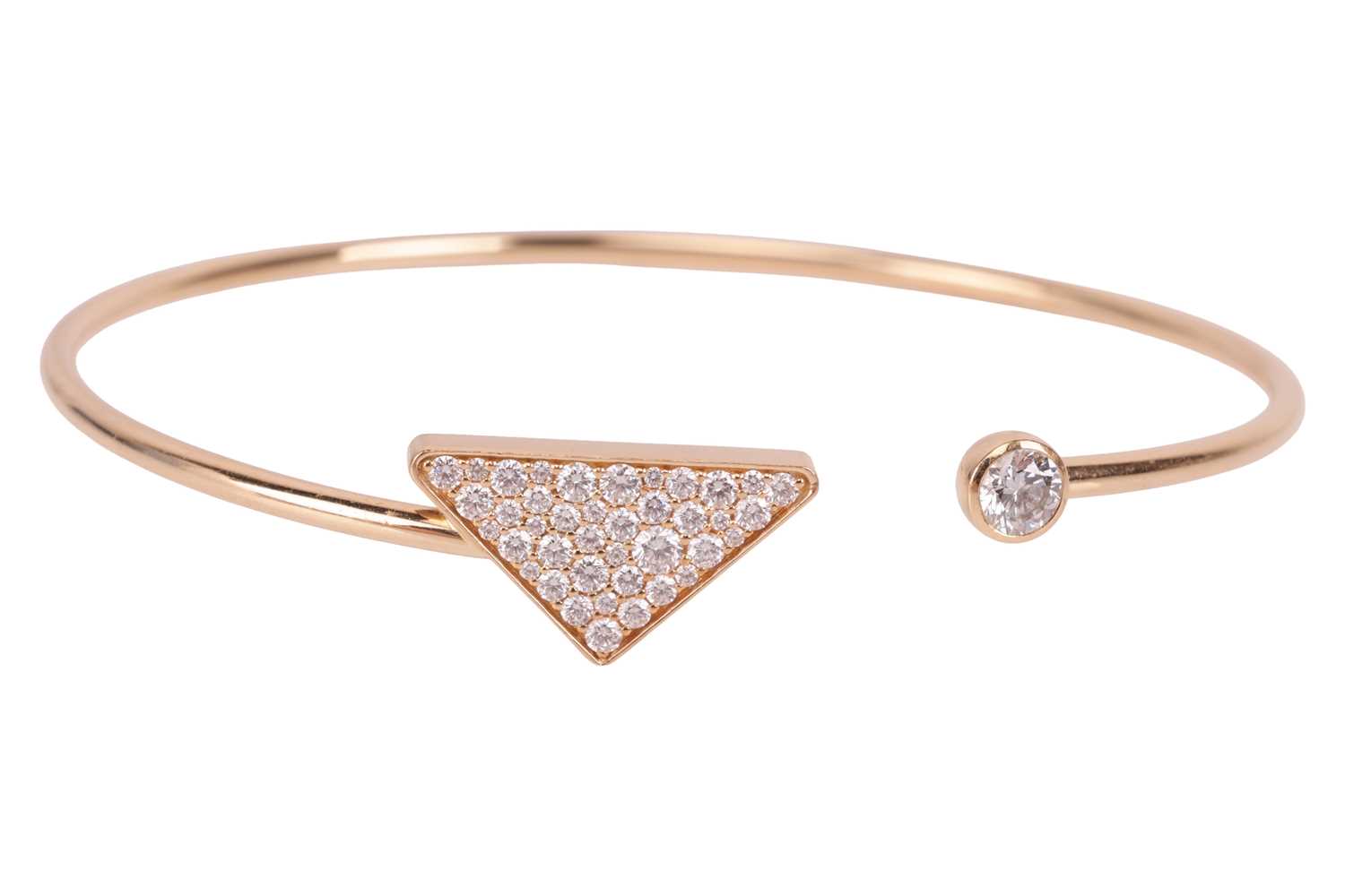 Lot 212 - Prada - An 'Eternal Gold' open bangle with...
