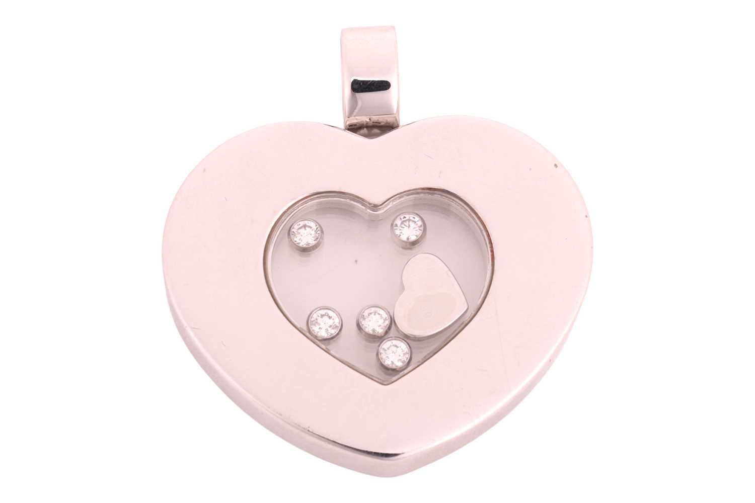 Lot 214 - Chopard - A ‘Happy Diamond’ heart pendant, the...