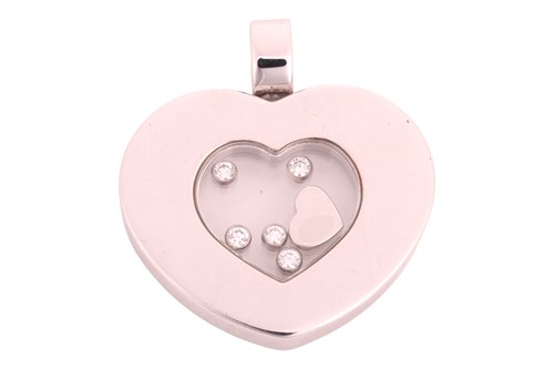 Lot 214 - Chopard - A ‘Happy Diamond’ heart pendant, the...