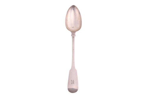 Lot 283 - A William IV silver basting spoon, Chester...
