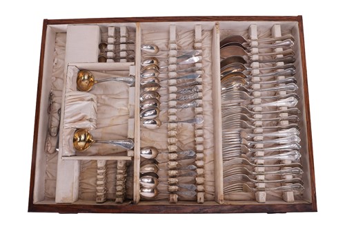 Lot 249 - Gorham - a cased silver part canteen, Villa...