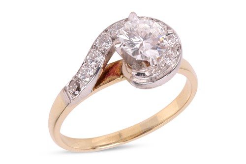 Lot 139 - A diamond single stone ring, set with a...