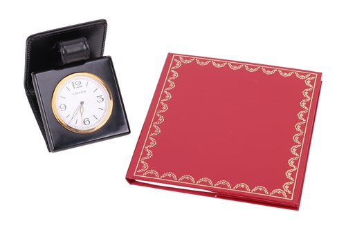 Lot 203 - Cartier - A 'Pendulette de Voyage' travel...