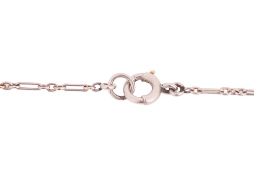 Lot 63 - A Belle Époque diamond-set lavaliere necklace,...