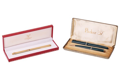 Lot 204 - A Must de Cartier ballpoint pen, numbered...