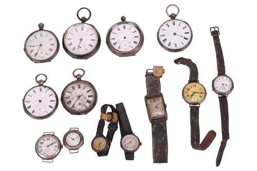 Lot 164 - A group of watches & pocket watches, to...