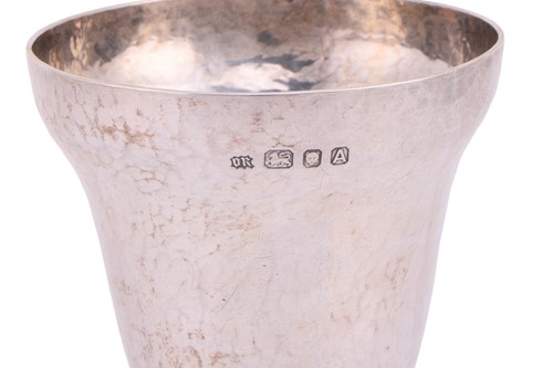 Lot 253 - Omar Ramsden - a silver goblet, London 1936,...