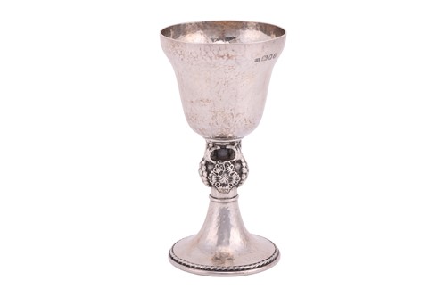 Lot 253 - Omar Ramsden - a silver goblet, London 1936,...