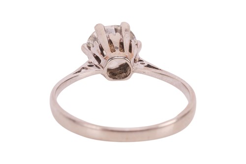 Lot A diamond solitaire ring, the old European-cut...